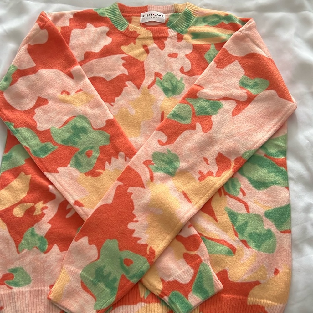 Romantic Long Sleeve‎ Floral Sweater